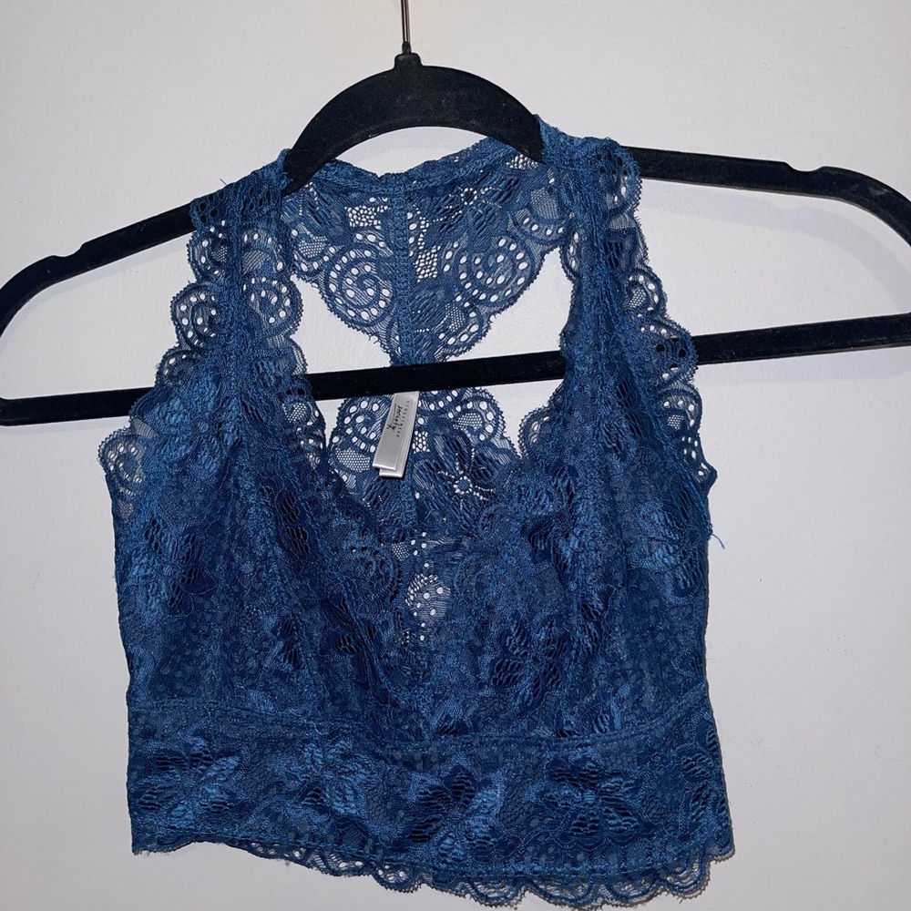 Streetwear Society Lace blue / teal bralette in small